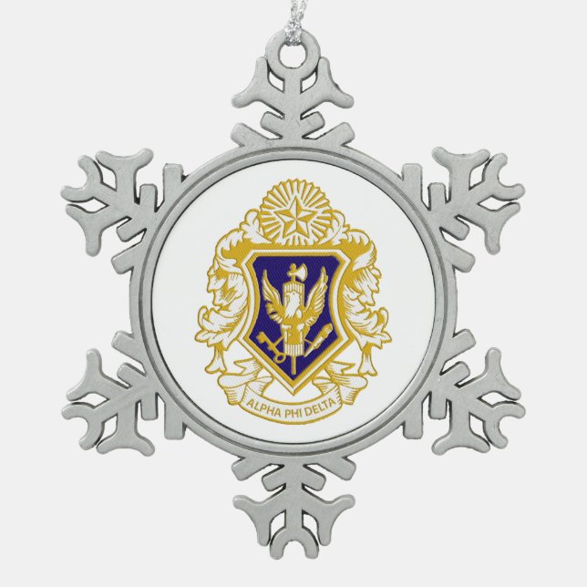 Alpha Phi Delta Snowflake Ornament (Front)