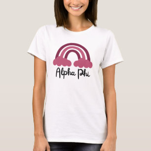 Alpha Phi Sorority Bordeaux Rainbow T-Shirt