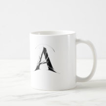 Alpha Shadow A – Dark Letter A cup
