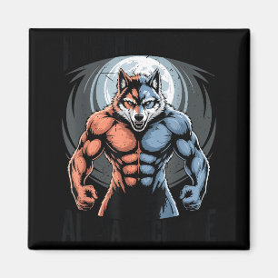 Alpha Wolf Human By Chance Alpha Choice Funny Meme Magnet