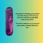 Alpha wolf skateboard<br><div class="desc">A great design of a wolf with purple lighting and the word "Alpha" which you can edit to personalise it your way. You can also transfer the image to another board size or even upload your own image or photo. Generative content. You can contact me if you have any questions...</div>