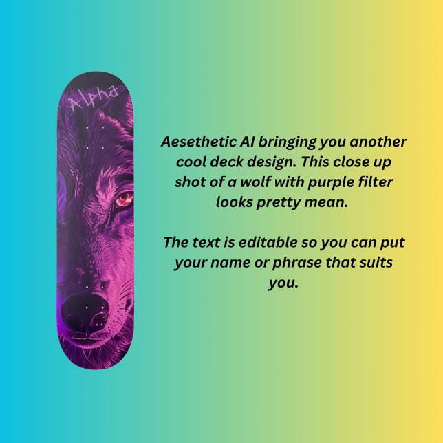 Alpha wolf  skateboard (Creator Uploaded)