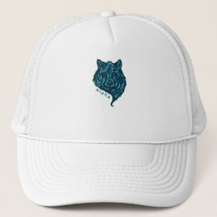 Alpha wolf trucker hat