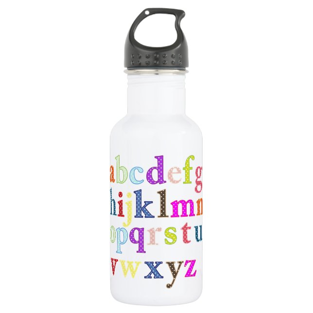Alphabet 532 Ml Water Bottle (Front)