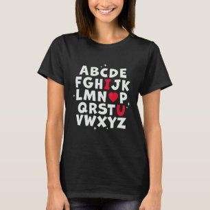 Alphabet ABC I Love You - English Teacher Valentin T-Shirt