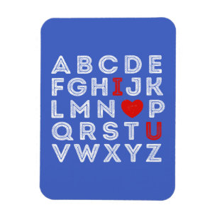 Alphabet ABC I Love You Magnet
