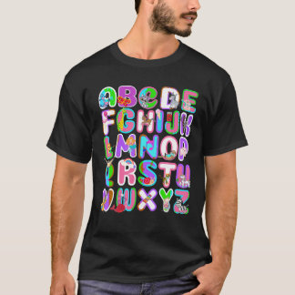 Alphabet ABC Preschool Girls T Shirt School First 