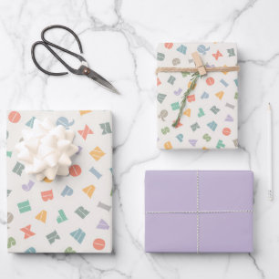 Alphabet ABCs Wrapping Paper Sheet