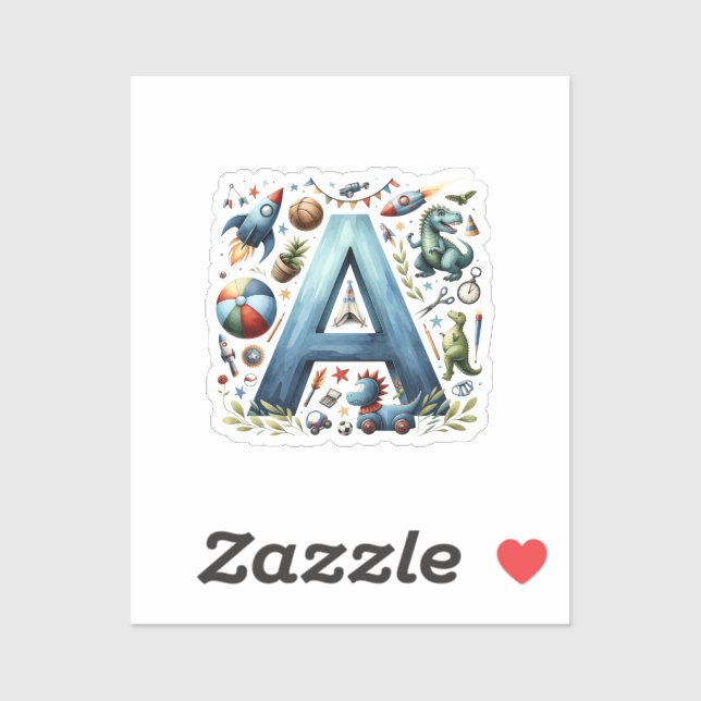 Alphabet Adventure 'A' Sticker. (Sheet)