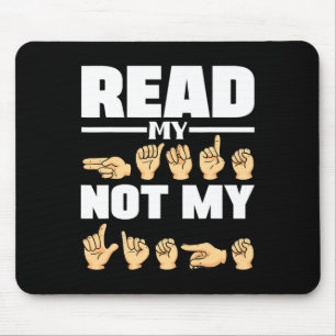 Alphabet American Sing Language Asl Teacher Quote  Mouse Pad