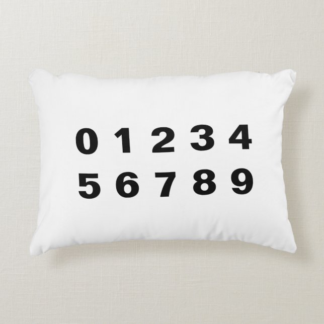 Alphabet and Numbers Decorative Cushion (Front)