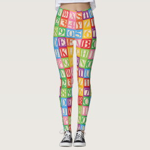 Alphabet and Numbers Leggings