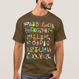 Alphabet Animal ABCs LearningKids Begin Learn Gift T-Shirt