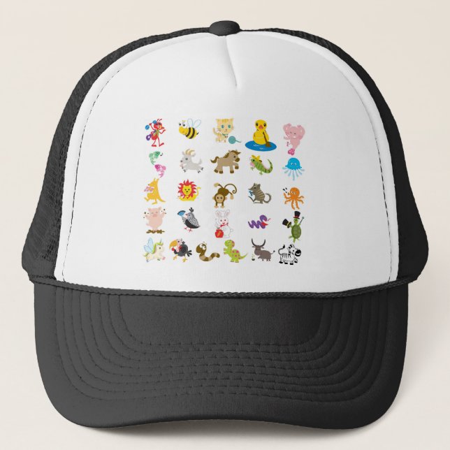 Alphabet Animal Trucker Hat (Front)