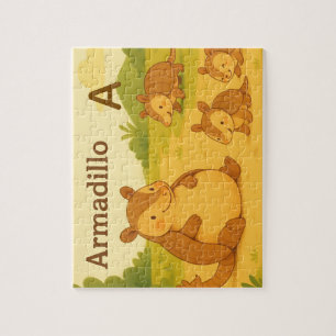"Alphabet Animals A is Armadillo!" Jigsaw Puzzle