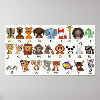 Alphabet animals poster