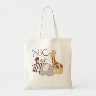 Alphabet Animals Tote Bag with ABC Letters