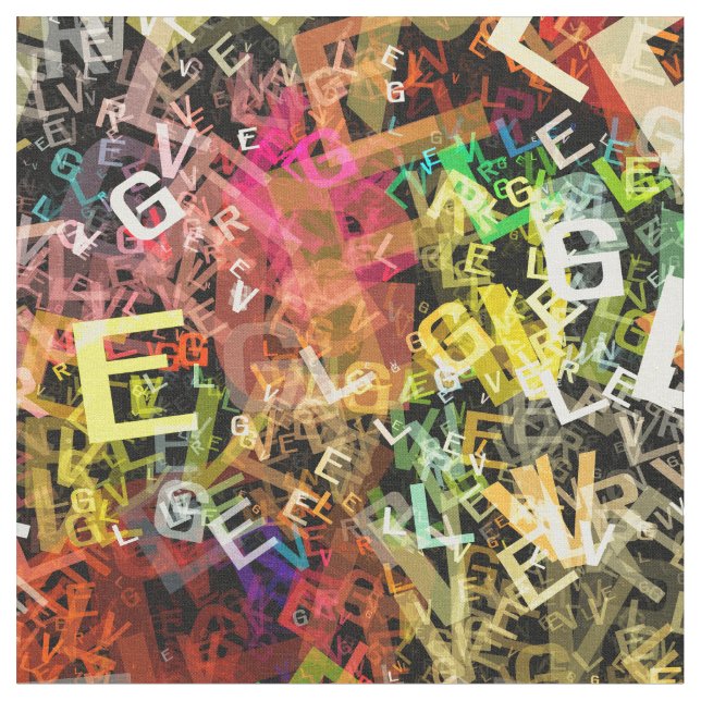 Alphabet Art 1 Custom Fabric (Close Up)