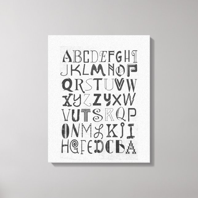 Alphabet Art Canvas Print (Front)