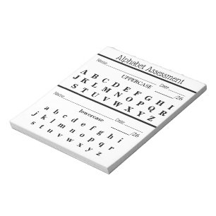 Alphabet Assessment Teacher Notepad