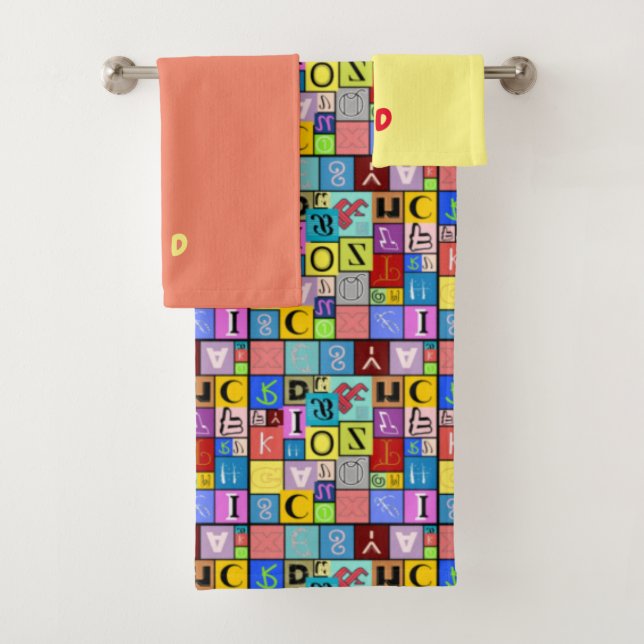 Alphabet Bath Towel Set (Insitu)