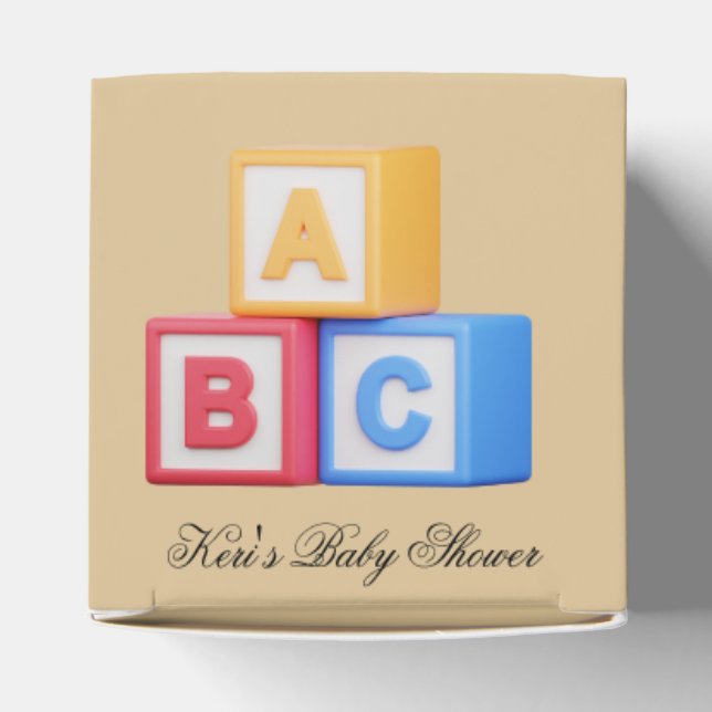 Alphabet Blocks A-B-C Favor Boxes (Top)