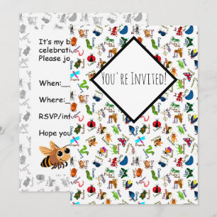 Alphabet Bugs Invitation