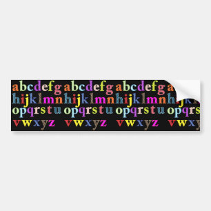 Alphabet Bumper Sticker
