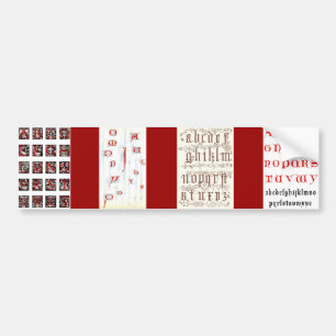 Alphabet Bumper Sticker