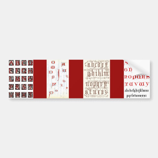 Alphabet Bumper Sticker (Front)