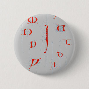 Alphabet Button, 6 Cm Round Badge