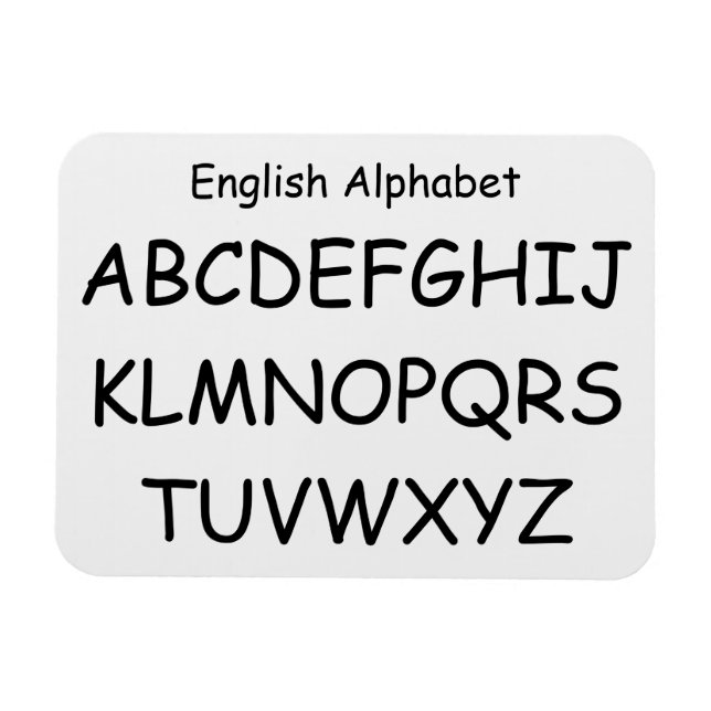 Alphabet by Janz White Smoke 3x4 Magnet (Horizontal)