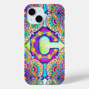 Alphabet C mandala  iPhone 15 Case