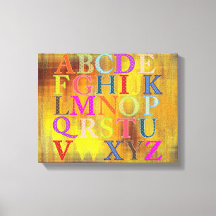 Alphabet Canvas Print