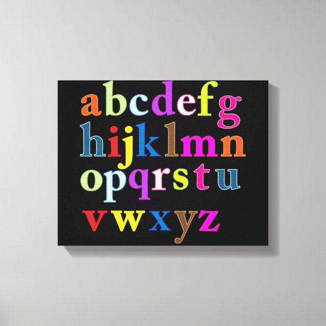 Alphabet Canvas Print (Front)