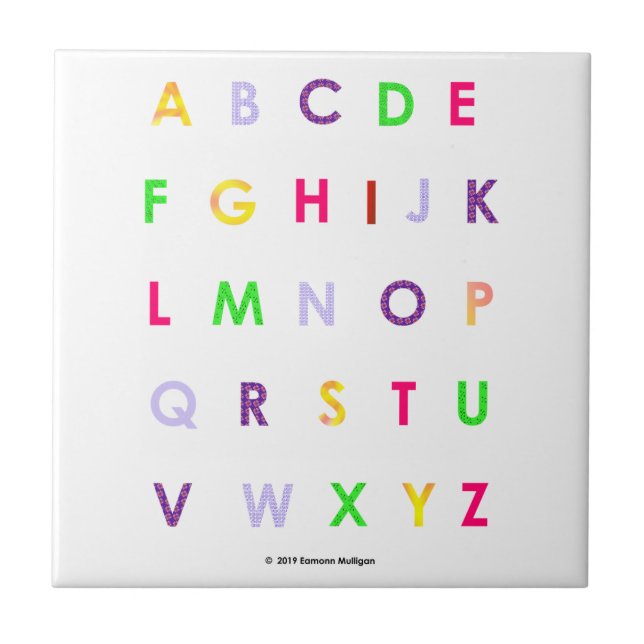 Alphabet Capital Letters Tile (Front)
