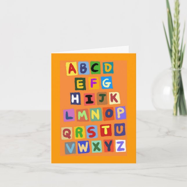 alphabet card (Front)