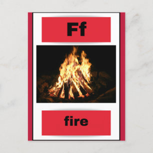 alphabet card(with real picture) holiday postcard