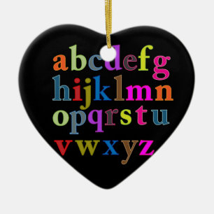 Alphabet Ceramic Tree Decoration