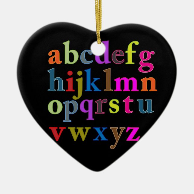Alphabet Ceramic Tree Decoration (Front)
