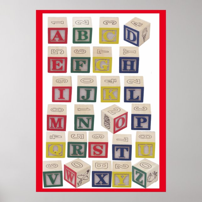 Alphabet Chart Extra Large Coloured Blocks (Front)