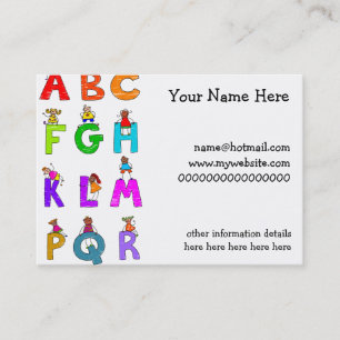 Alphabet Children Business Card