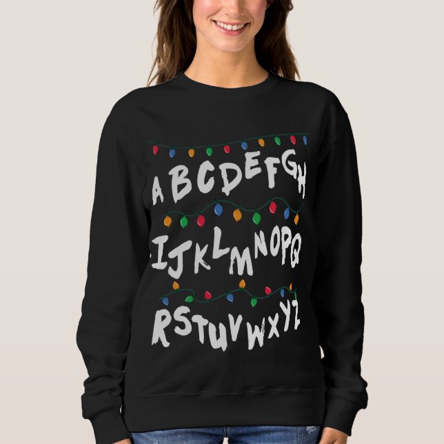 Alphabet Christmas Lights Stranger Sweatshirt (Front)