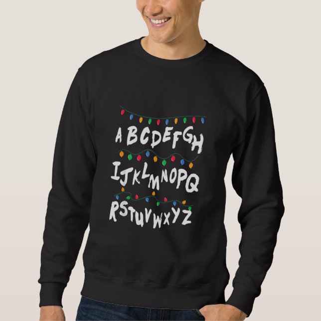 Alphabet Christmas Lights Stranger Sweatshirt (Front)