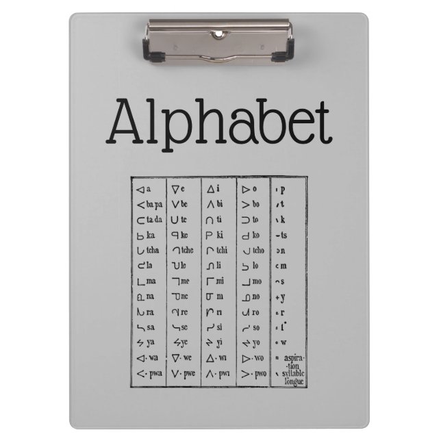 Alphabet Clipboard (Front)