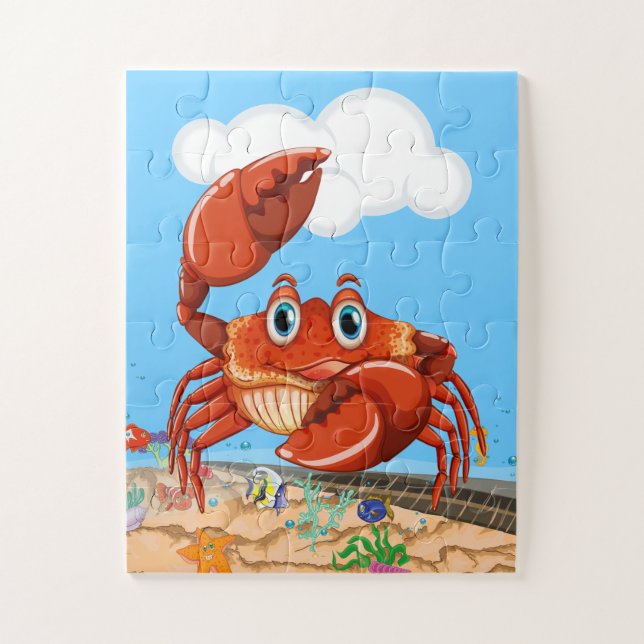 Alphabet Crab 30 Oversized Puzzle Pieces (Vertical)