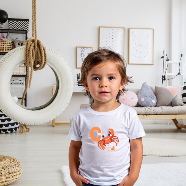 Alphabet Crab Toddler T-Shirt (Creator Uploaded)