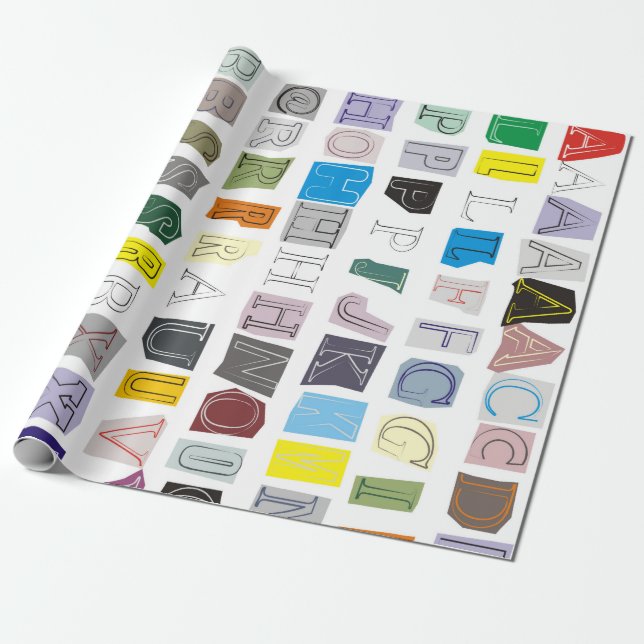 Alphabet cut out of paper (Unrolled)