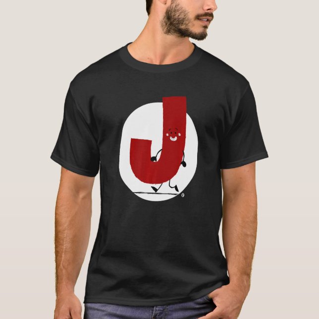 Alphabet  Cute Letter J T-Shirt (Front)