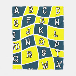 Alphabet design for kids abcd design fleece blanket